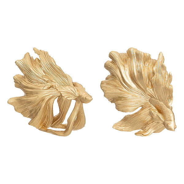ATMOSPHERA - Poisson décoratif en polyrésine - Jiling - Blanc - 12cm - large