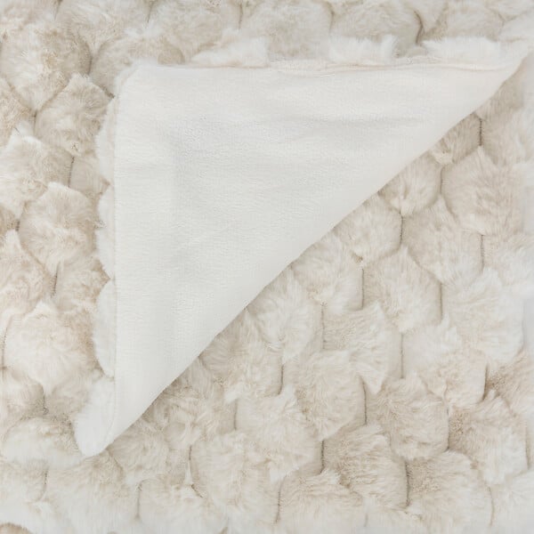 ATMOSPHERA - Plaid fourrure Ariel - Beige - 120x160cm - large