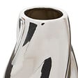 ATMOSPHERA - Vase décoratif torsadé céramique Argent 28cm - vignette