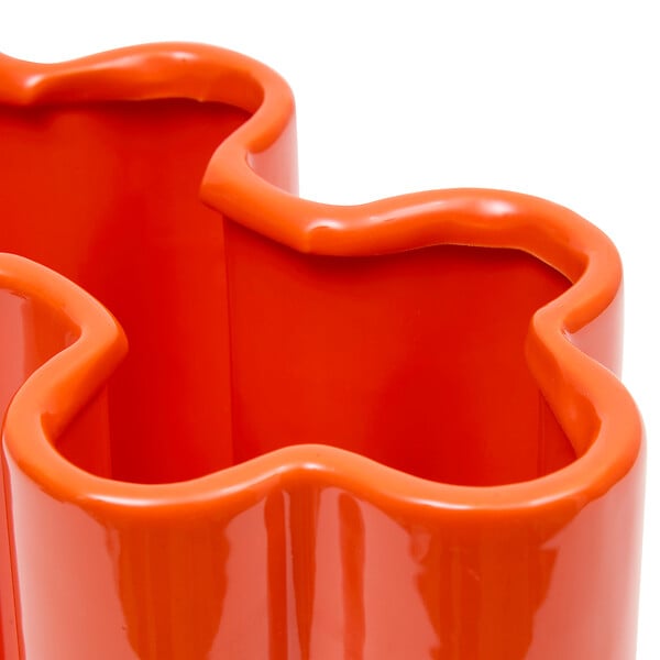 ATMOSPHERA - Vase décoratif en dolomite - Flow - Orange - H17cm - large