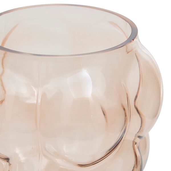 ATMOSPHERA - Vase cylindrique verre soufflé Edia Rose clair H18cm - large