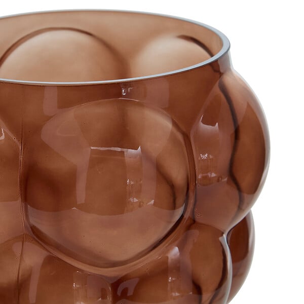 ATMOSPHERA - Vase cylindrique en verre soufflé - Edia - Marron - H25cm - large