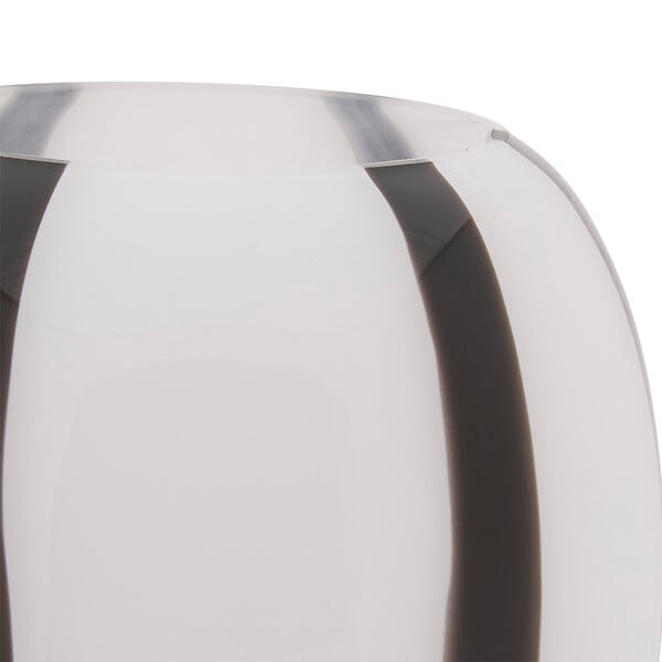 ATMOSPHERA - Vase cylindrique rayé bicolore 20cm - Verre - Noir & Blanc - large