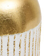 ATMOSPHERA - Vase décoratif métal - Mirsa - Blanc et Doré - H43.5cm - vignette