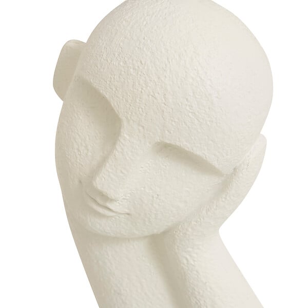 ATMOSPHERA - Statuette visage polyrésine rsn wonj Blanc chaud H24,5cm - large