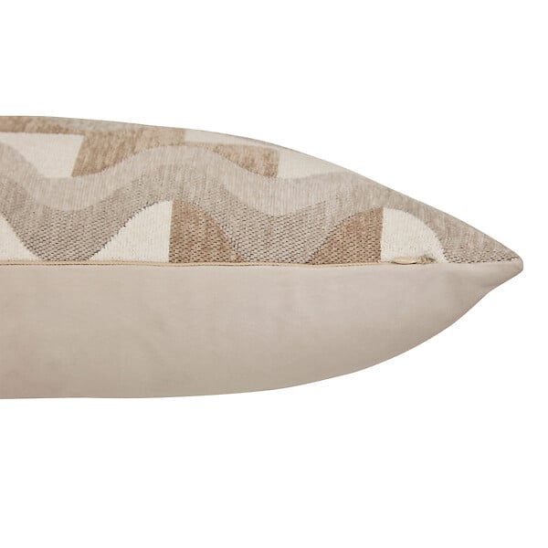ATMOSPHERA - Coussin décoratif jacquard chenillé Floe - Beige - 38x58cm - large