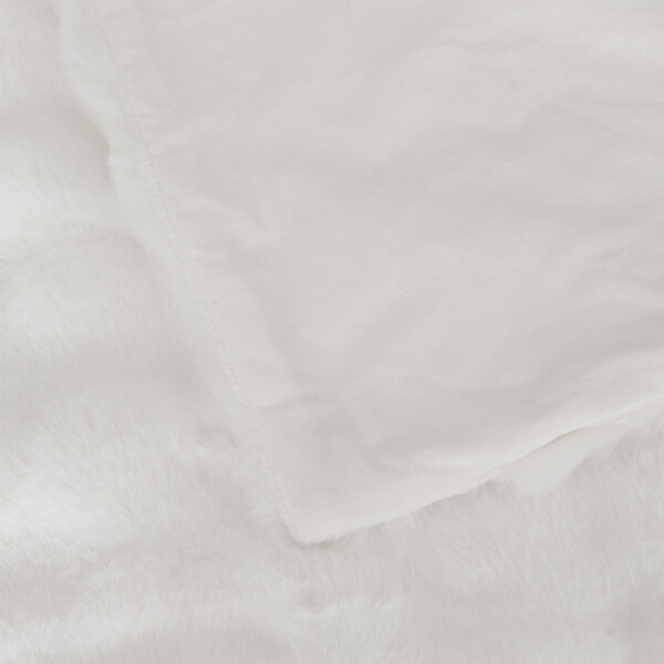ATMOSPHERA - Plaid fausse fourrure 3D Zephy - Blanc - 180x230cm - large