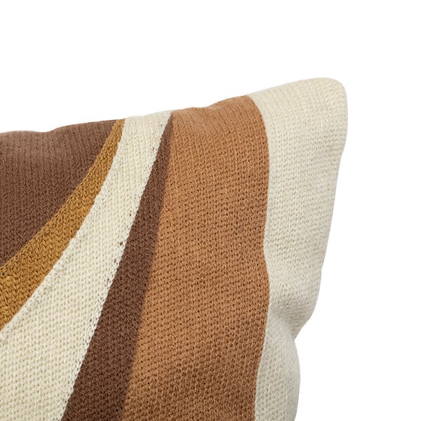 ATMOSPHERA - Coussin décoratif brodé Hary - Marron - H.45xL.45cm - large