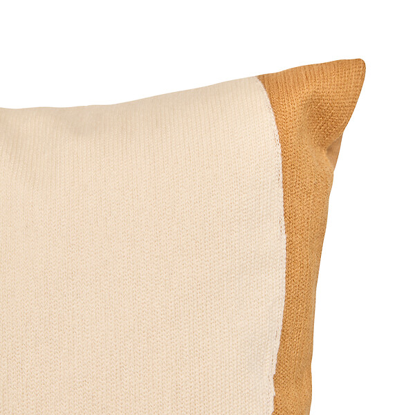 ATMOSPHERA - Coussin décoratif Hary - Marron caramel - L.50xl.30xH.10cm - large