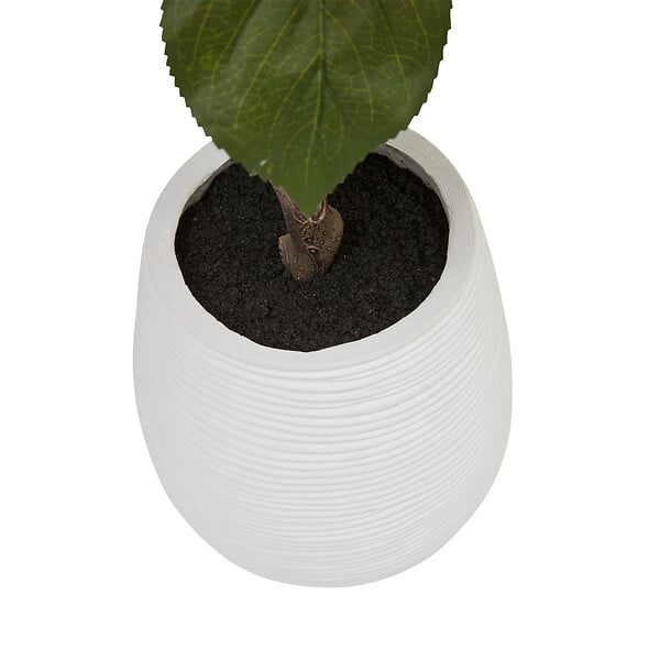 ATMOSPHERA - Hortensia artificiel en pot ciment - Mika Ambre - H.100cm - large
