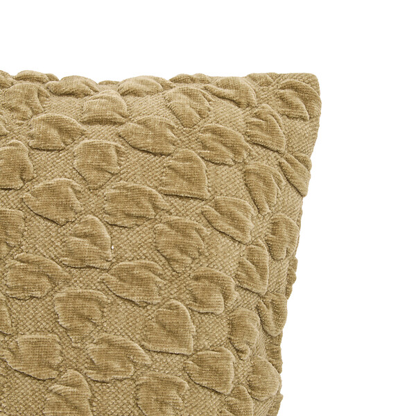 ATMOSPHERA - Coussin décoratif en chenille Nova - Kaki - L.40xl.40xH.10cm - large