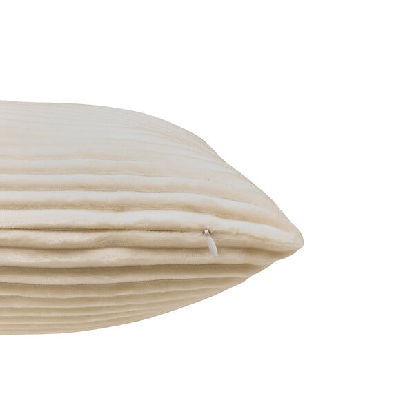ATMOSPHERA - Coussin velours côtelé Arum - Ivoire - L.38xl.38cm - large
