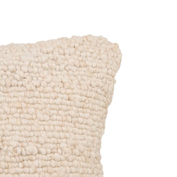 ATMOSPHERA - Coussin effet laine Volna - Ivoire - 45x45cm - large