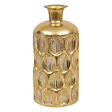 ATMOSPHERA - Vase cylindrique strié - Métal doré - H41cm - vignette