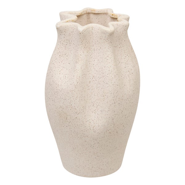 ATMOSPHERA - Vase décoratif Grigor - Dolomite - Blanc - H20,5cm - large