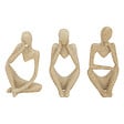 ATMOSPHERA - Lot de 3 statuettes résine femmes 11,5cm - vignette