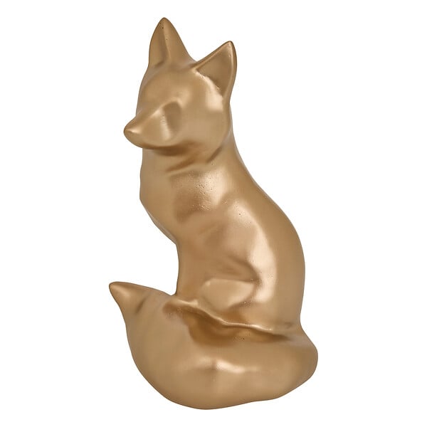 ATMOSPHERA - Renard décoratif - Polyrésine - Bronze - H. 26,5cm - large