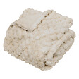 ATMOSPHERA - Plaid en fausse fourrure Adriel - Beige - 230x180cm - vignette