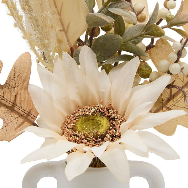 ATMOSPHERA - Composition florale artificielle - Beige - H.35cm - large