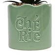 ATMOSPHERA - Plante artificielle en pot céramique Cheri - Jaune - 10cm - vignette