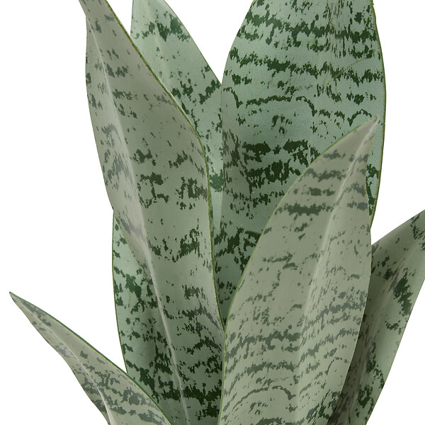 ATMOSPHERA - Plante artificielle Sansevieria Chéri céramique Jaune H38cm - large
