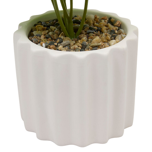ATMOSPHERA - Plante succulente artificielle Flow pot céramique - H16cm - large