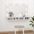 VIDAXL - vidaXL Armoire à miroir avec LED Blanc brillant 90x31,5x62 cm - vignette