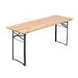 OVIALA - Lot de 5 tables et bancs brasserie pique-nique en bois 180 cm - Munich - vignette