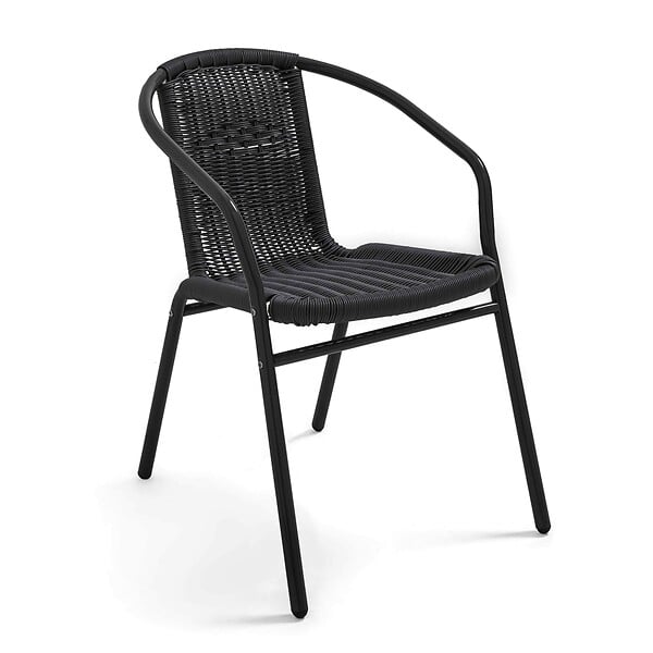 OVIALA - Table de jardin carré plateau bois et 4 chaises en résine - Times square - large
