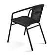 OVIALA - Table de jardin carré plateau bois et 4 chaises en résine - Times square - vignette