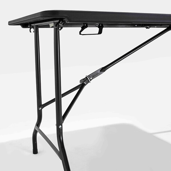 OVIALA - Ensemble table et chaises pliantes noir - REKKEM - large