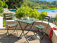 HESPERIDE - Salon de jardin carré en métal Greensboro 70 x 70 cm Olive avec 2 chaise - Hespéride - vignette