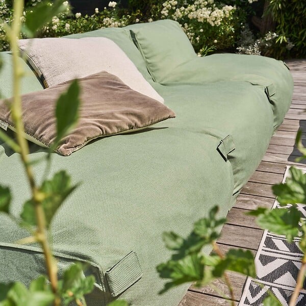 OVIALA - Canapé de jardin modulable 4 places vert cactus - Mixi - large