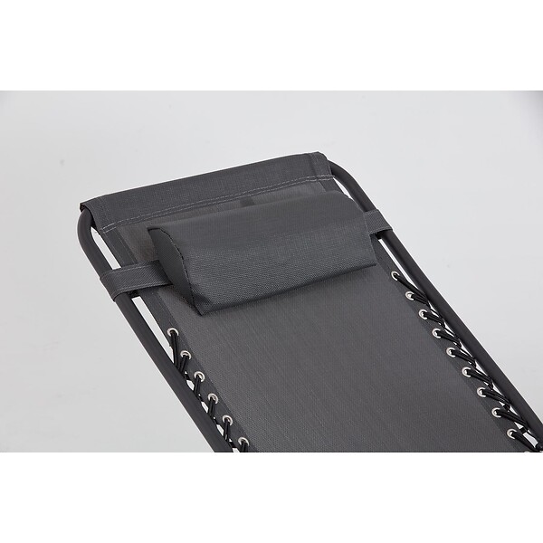 CONCEPT USINE - Transat inclinable noir et gris foncé MANIHI - large