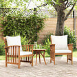 VIDAXL - vidaXL Chaises de jardin avec coussins lot de 2 Bois d'acacia massif - vignette