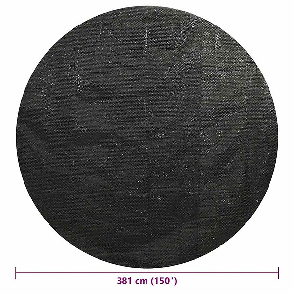 VIDAXL - vidaXL Couverture de piscine Noir 381 cm PE - large