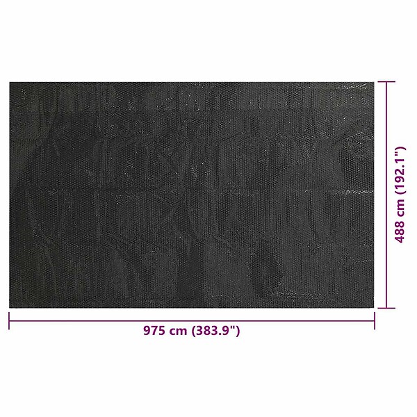 VIDAXL - vidaXL Couverture de piscine Noir 975 x 488 cm PE - large