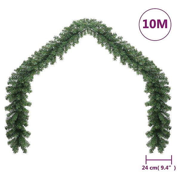 VIDAXL - vidaXL Guirlande de Noël PVC 10 m - large