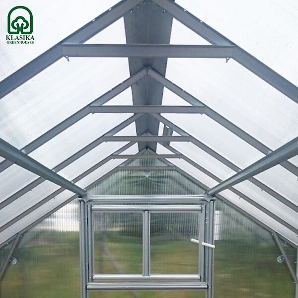 KLASIKA GREENHOUSES - Serre de jardin -  KLASIKA HOUSE 2,35 x 6,12 m (14,38 m²), 6 mm avec revêtement en polycarbonate KLASIKA GREENHOUSES - large