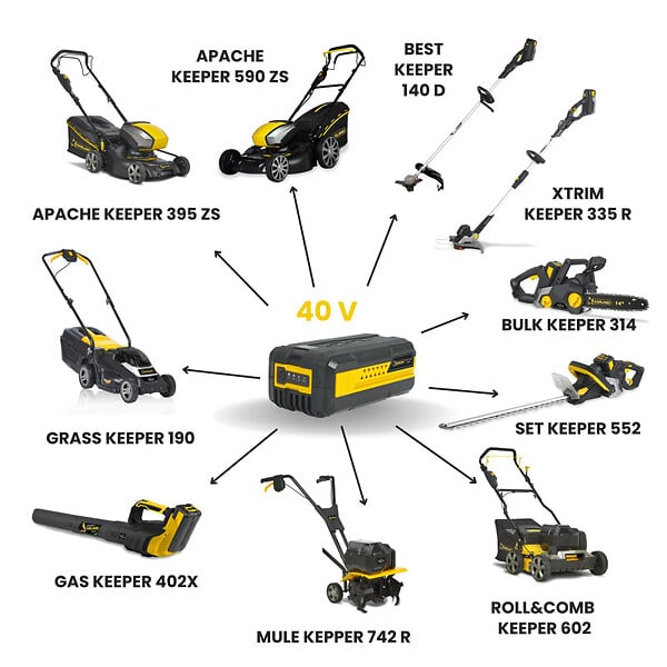 GARLAND - Chargeur Lent Batterie 40V GARLAND KEEPER SLOW-V20 Noir - large