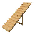 VINUOVO - BERLIN Escalier extérieur bois 12 marches H 207cm L-100cm - avec contre marche - vignette