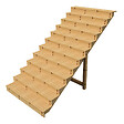 VINUOVO - BERLIN Escalier extérieur bois 12 marches H 207cm L-160cm - avec contre marche - vignette