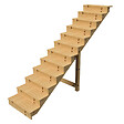 VINUOVO - BERLIN Escalier extérieur bois 12 marches H 207cm L-80cm - avec contre marche - vignette