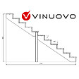 VINUOVO - BERLIN Escalier extérieur bois 11 marches H 190cm L-140cm - avec contre marche - vignette