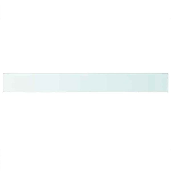 VIDAXL - vidaXL Panneau pour étagère de salon chambre Verre transparent 110 x 12 cm - large
