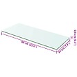 VIDAXL - vidaXL 2x Panneaux d'Etagère Panneau de Rechange de Armoire Paroi à Lattes Salle d'Exposition Maison Magasin Durable Verre Transparent 60x20 cm - vignette