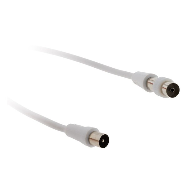 ZENITECH - Prolongateur TV mâle/mâle + adaptateur F/F 2m - Zenitech - large