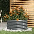 VIDAXL - vidaXL Jardinière Acier enduit de poudre 80x80x36 cm Anthracite - vignette