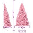 VIDAXL - vidaXL Demi sapin de Noël artificiel avec support Rose 180 cm PVC - vignette