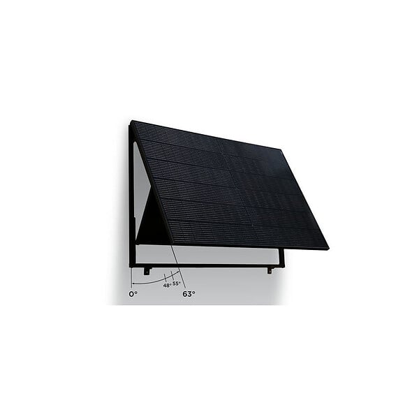 EZ SOLAR - Kit panneau solaire SolarPlug 475 Wc - complet - Plug & play - sur prise - sol et mur Noir - large
